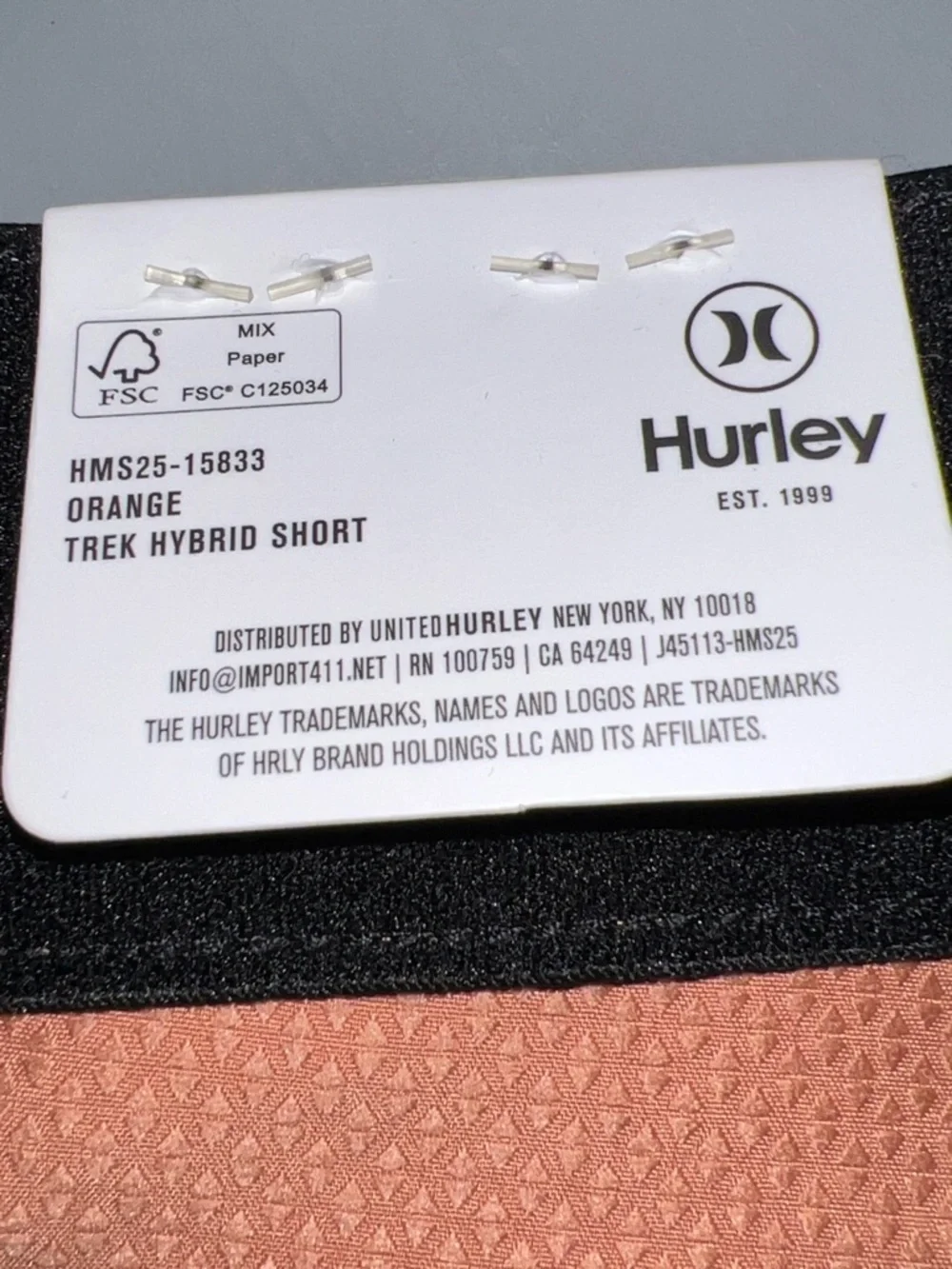Hurley Men's Stretch Cargo Shorts in Dusty Salmon Hybrid 30